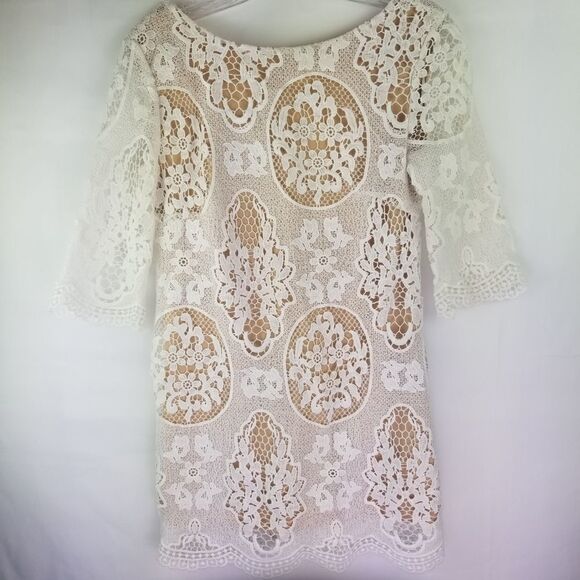 Aakash Off White Tunic Top. Size S - Picture 7 of 12